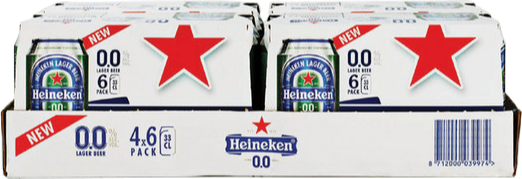 Heineken 0.0  tray met 24 blikjes van 33cl
